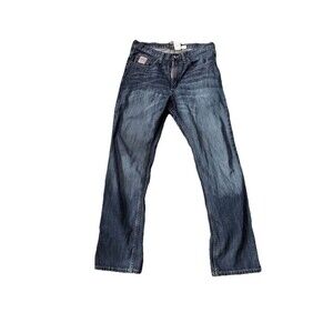 Cinch Men's Blue Straight Denim Jeans Cotton Spandex Medium Wash 5-Pocket 32x32